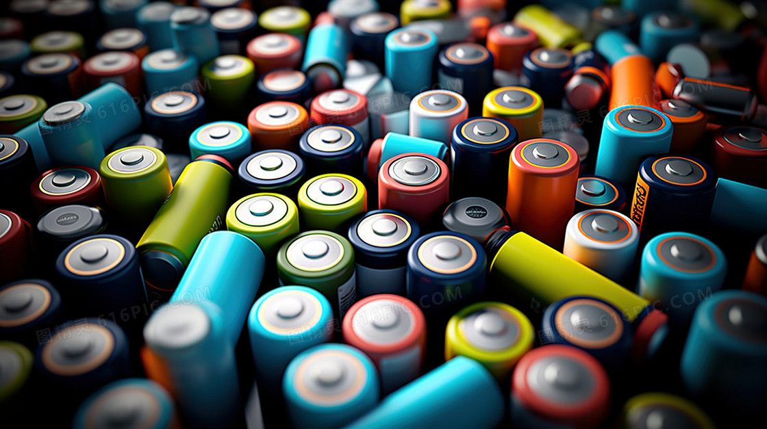 新能源电池电子产品插画