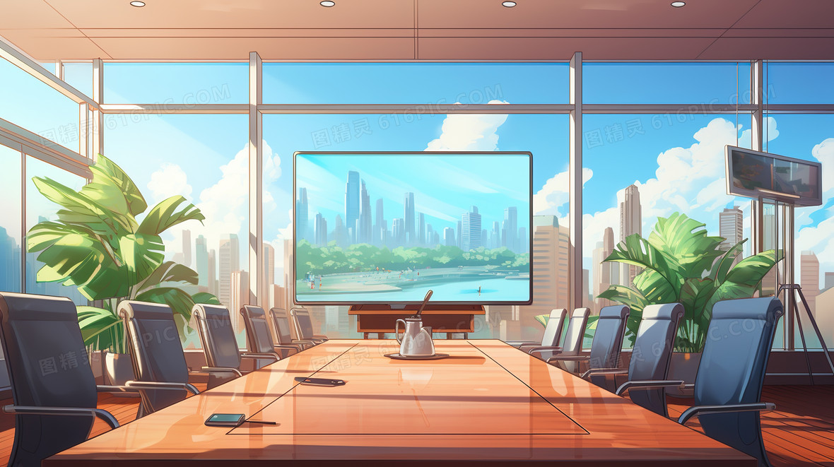 商务办公办公室场景插画背景图片下载_2912x1632像素JPG格式_编号vnjfg9ng3_图精灵