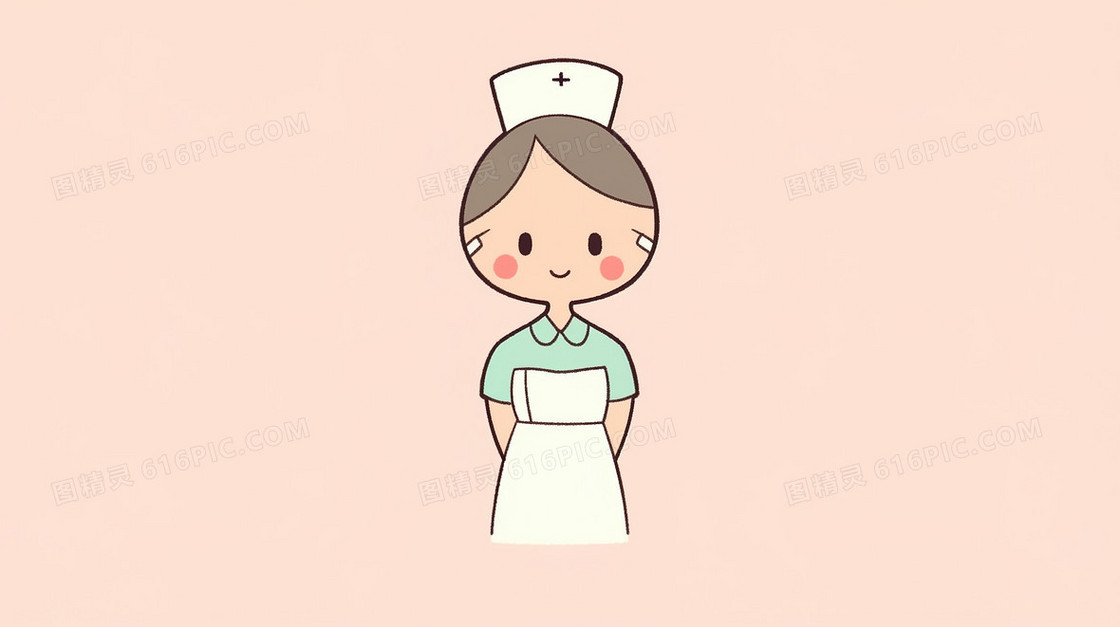 一个医院女护士插画