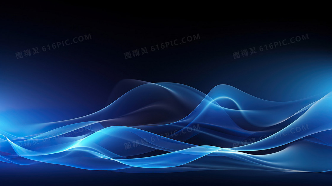 商务科技渐变线条光效插画