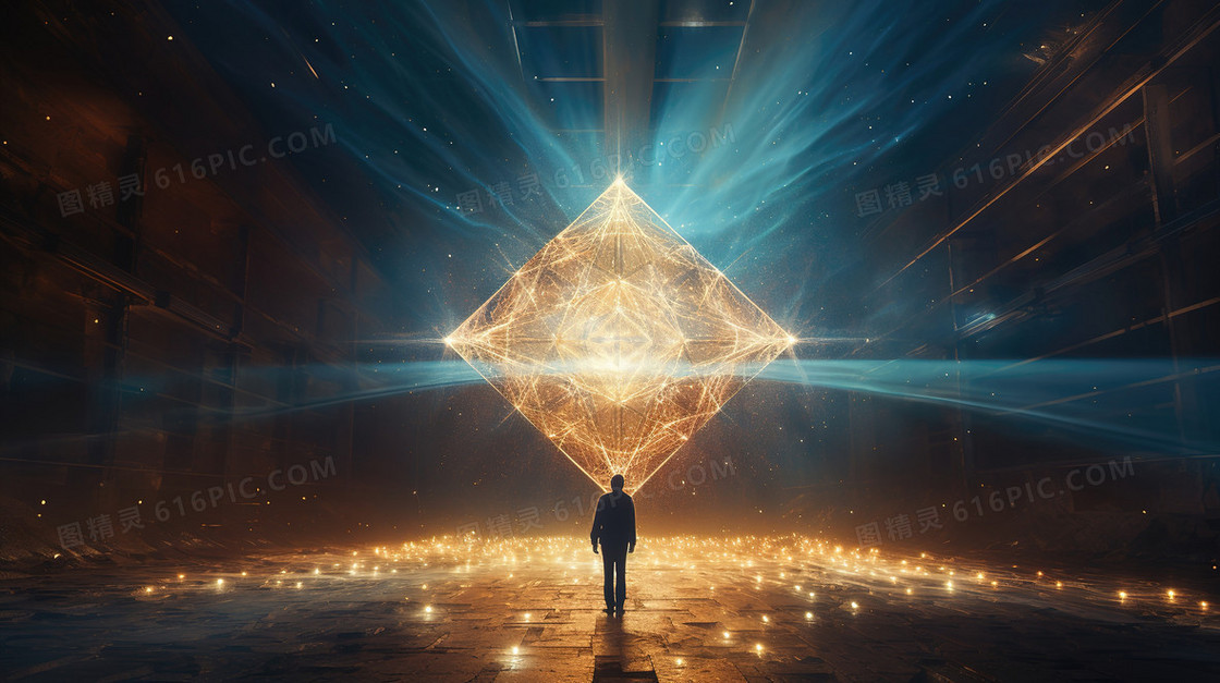 未来幻想科技太空空间站插画