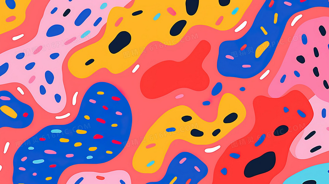色彩缤纷的孟菲斯抽象图案背景