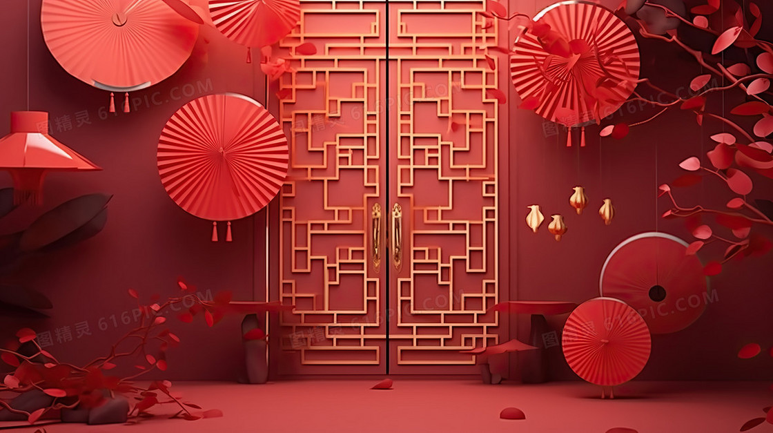2024新年开门红喜庆龙年背景