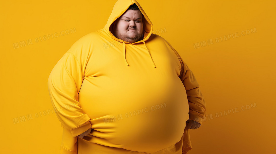 黄色胖子肥胖症背景