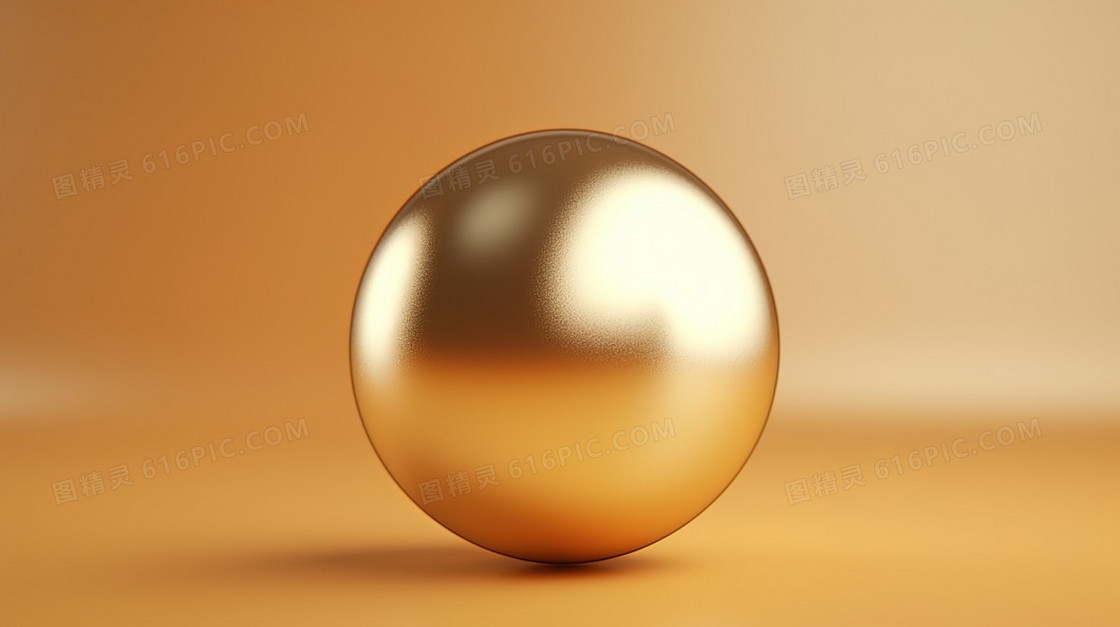 地面上的金色小球特写图片