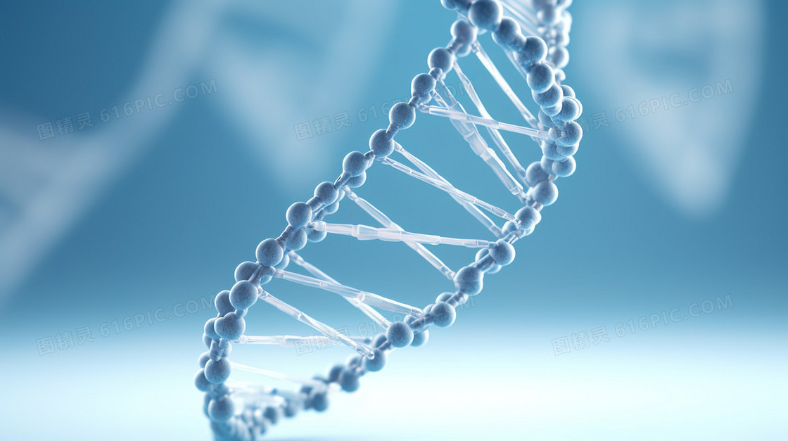 3D微观DNA链条图片