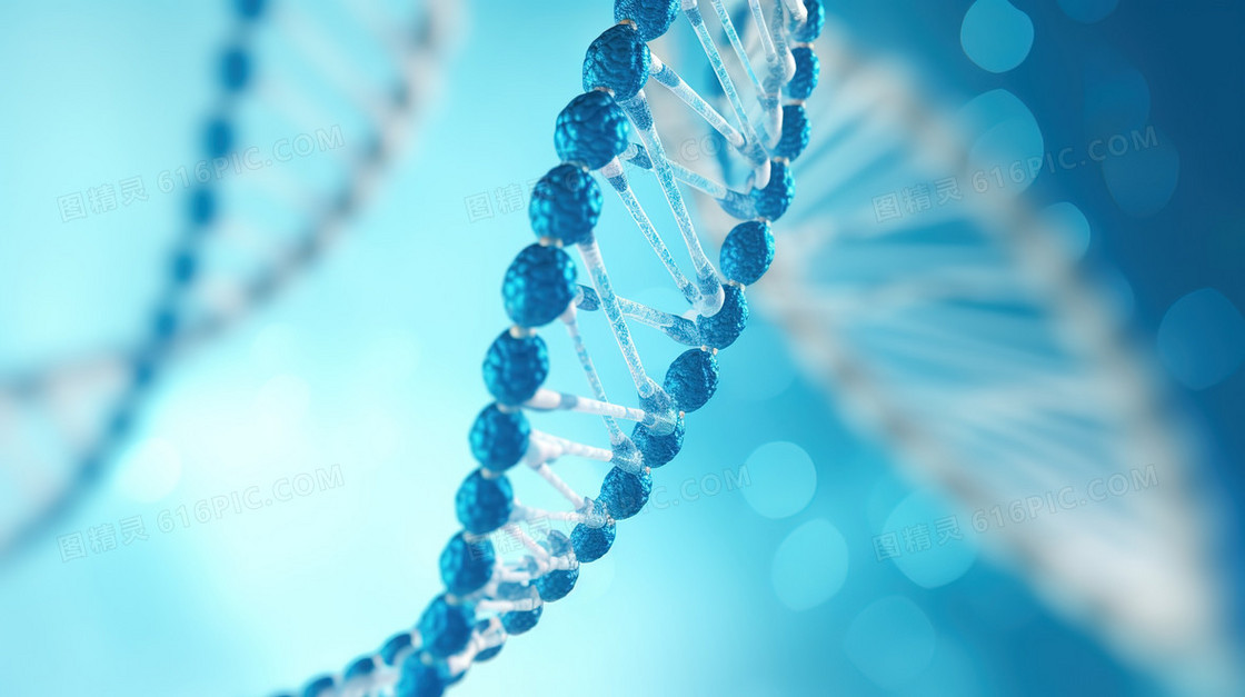3D微观DNA链条图片