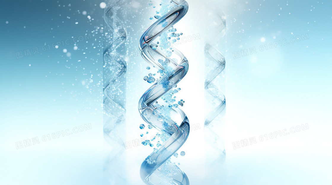 虚拟3D微观DNA基因组图片