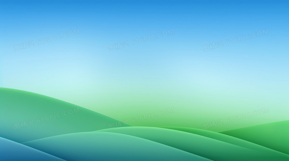蓝绿渐变高清桌面壁纸背景