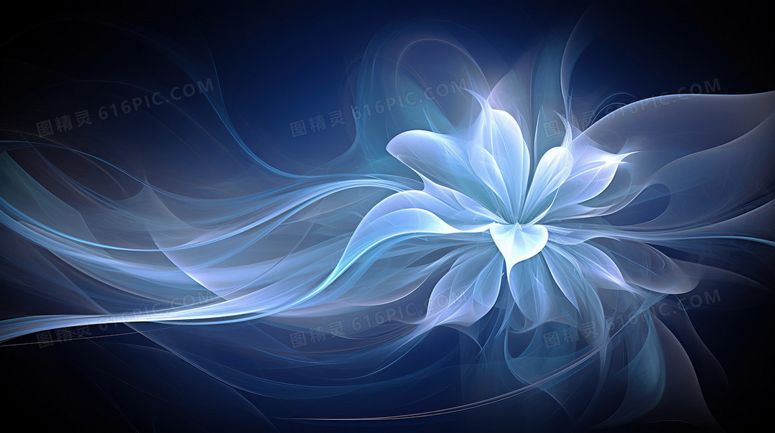 蓝色花朵电脑壁纸背景