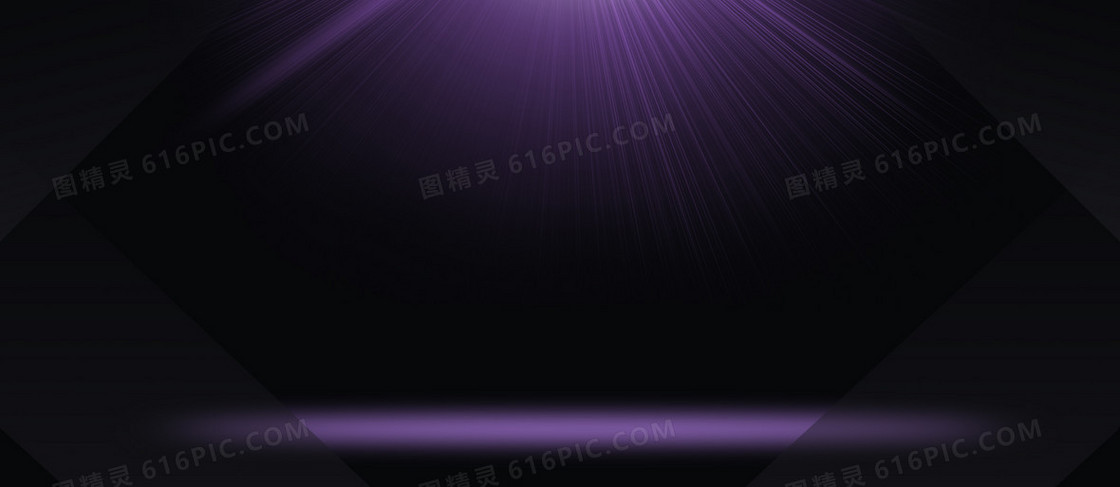紫色背景 光束 耳机 banner