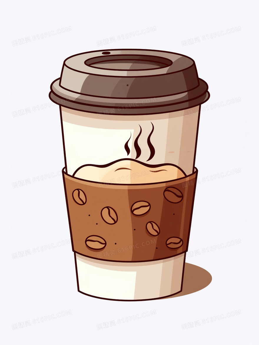 咖啡杯奶茶杯餐饮插画
