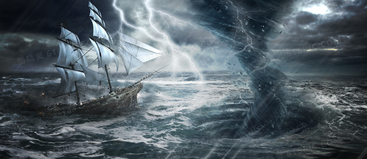 大气暴风雨大海合成淘宝海报背景图片下载_1920x835像素jpg格式_编号z