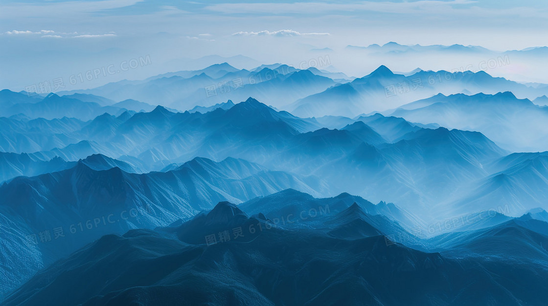 祖国的连绵山脉风景图片