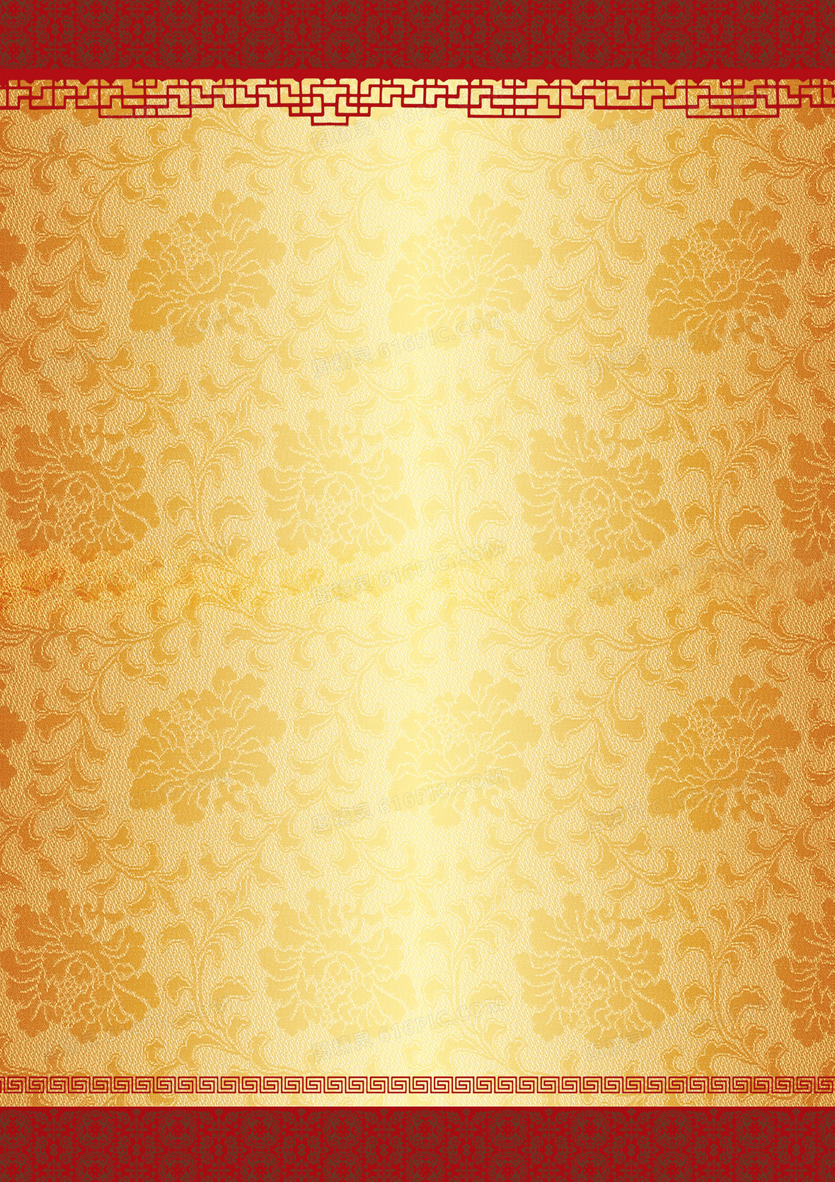 菜谱黄色花纹背景