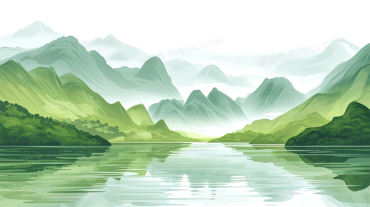 綠山水圖 民國蕭俊賢青綠山水圖軸- 故宮
