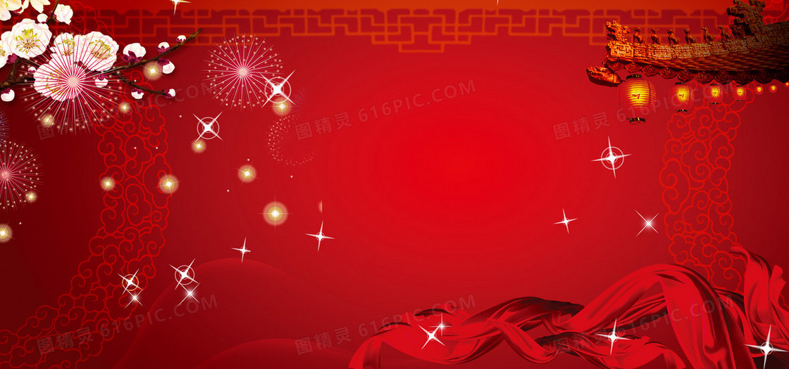 中国红喜庆节日背景