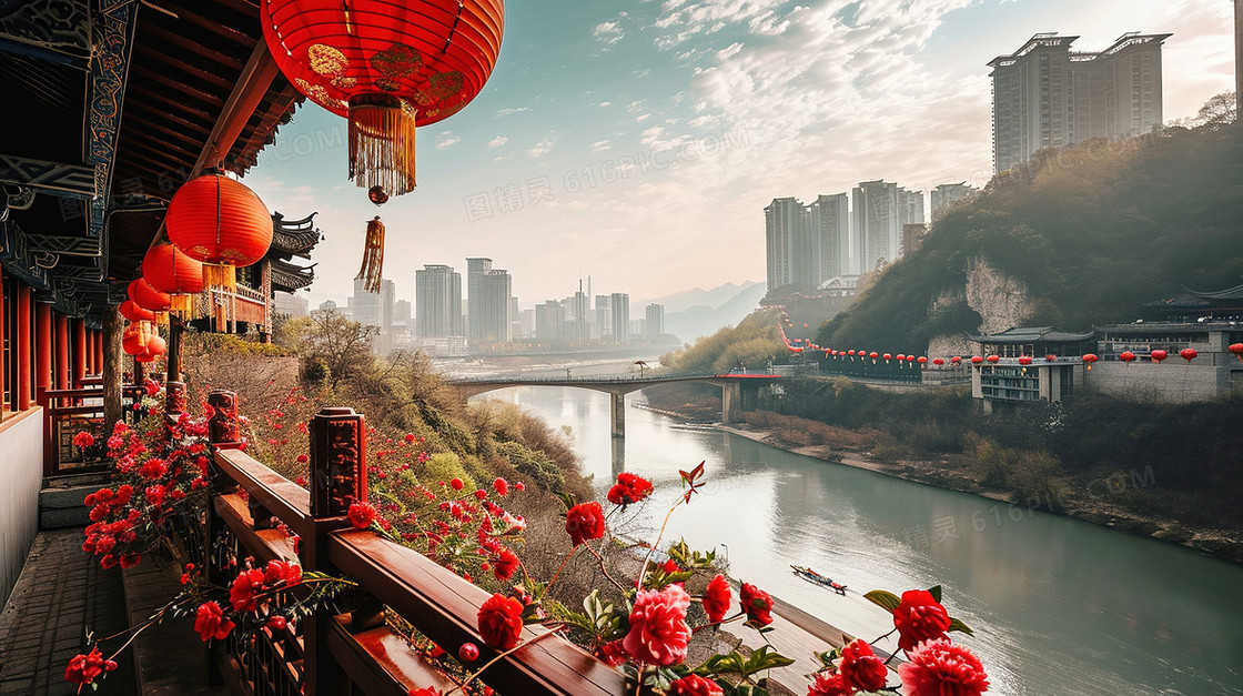 春节过年祖国壮丽山河