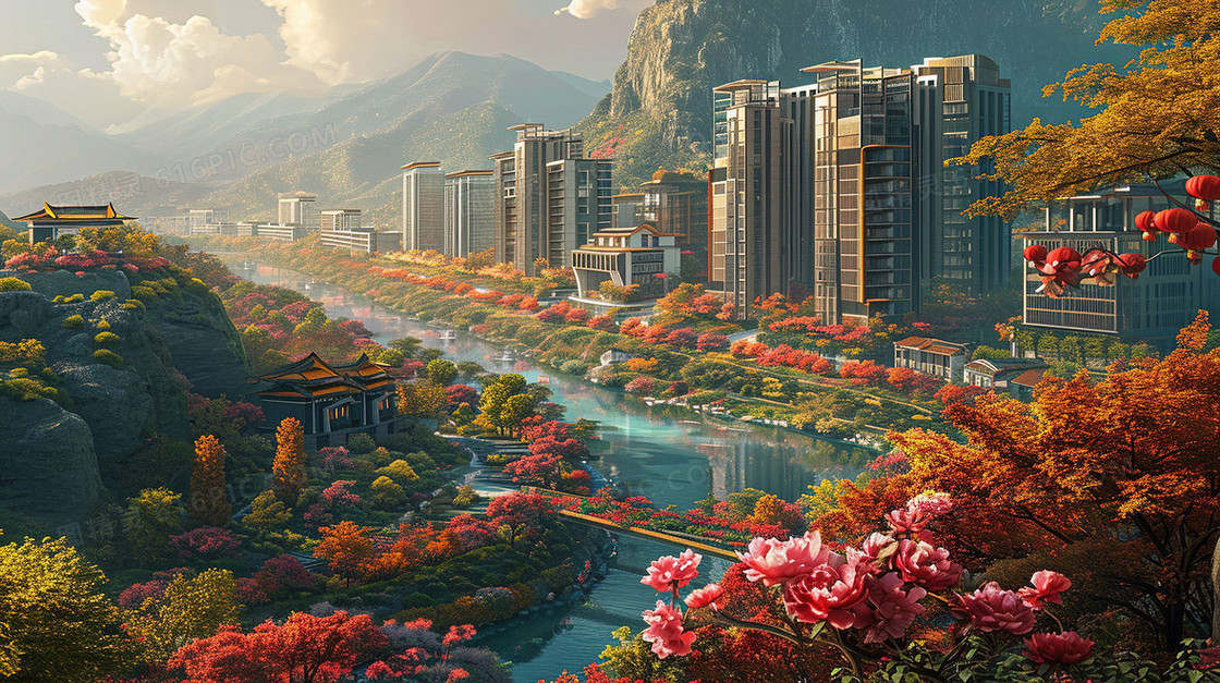 春节过年祖国壮丽山河