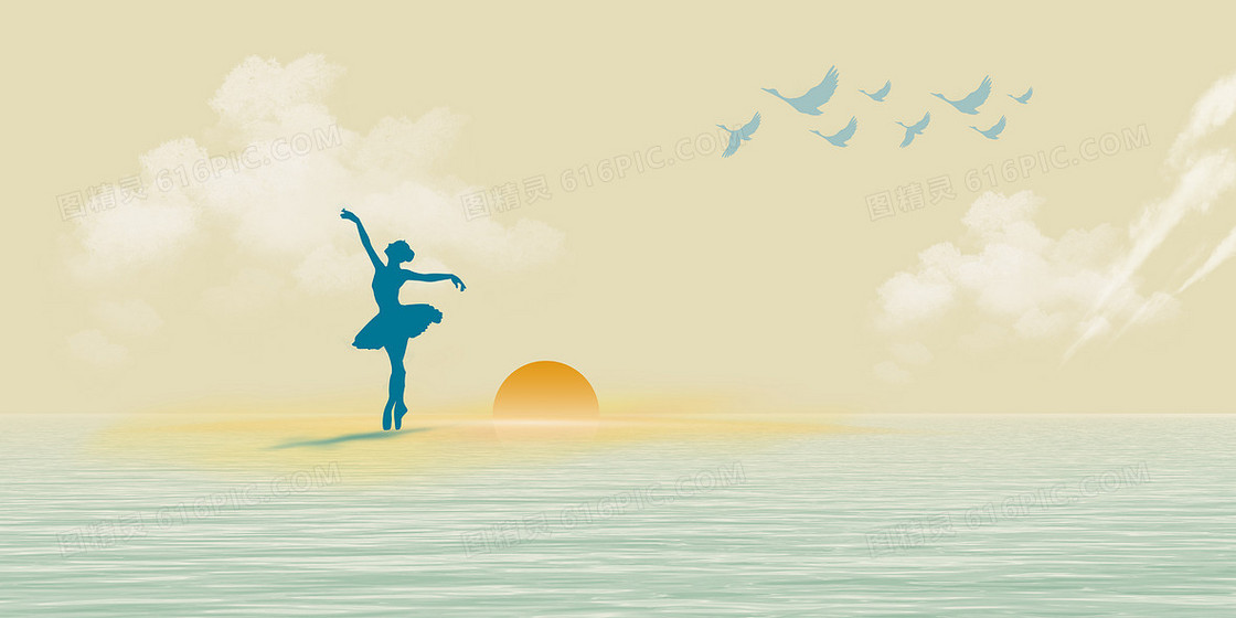 黄色简约浪漫女神节背景