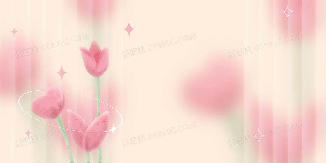 清新花朵合成背景