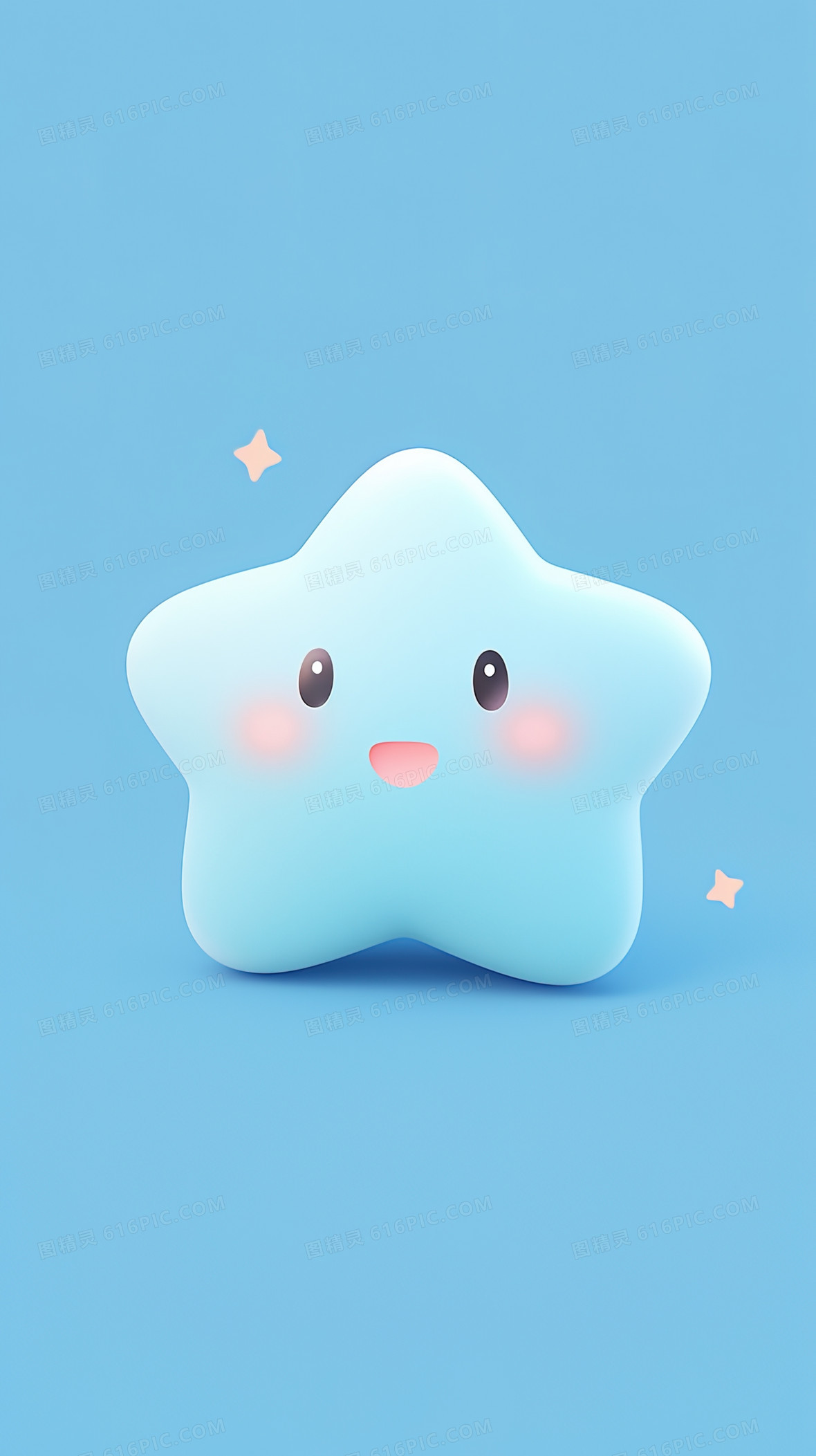 可爱3d星星装饰背景