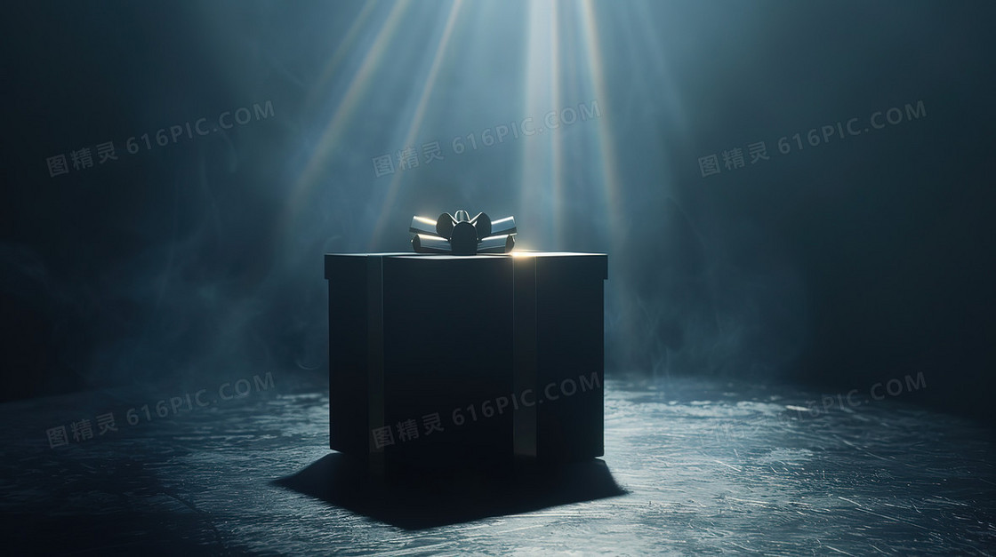 创意顶光礼盒背景