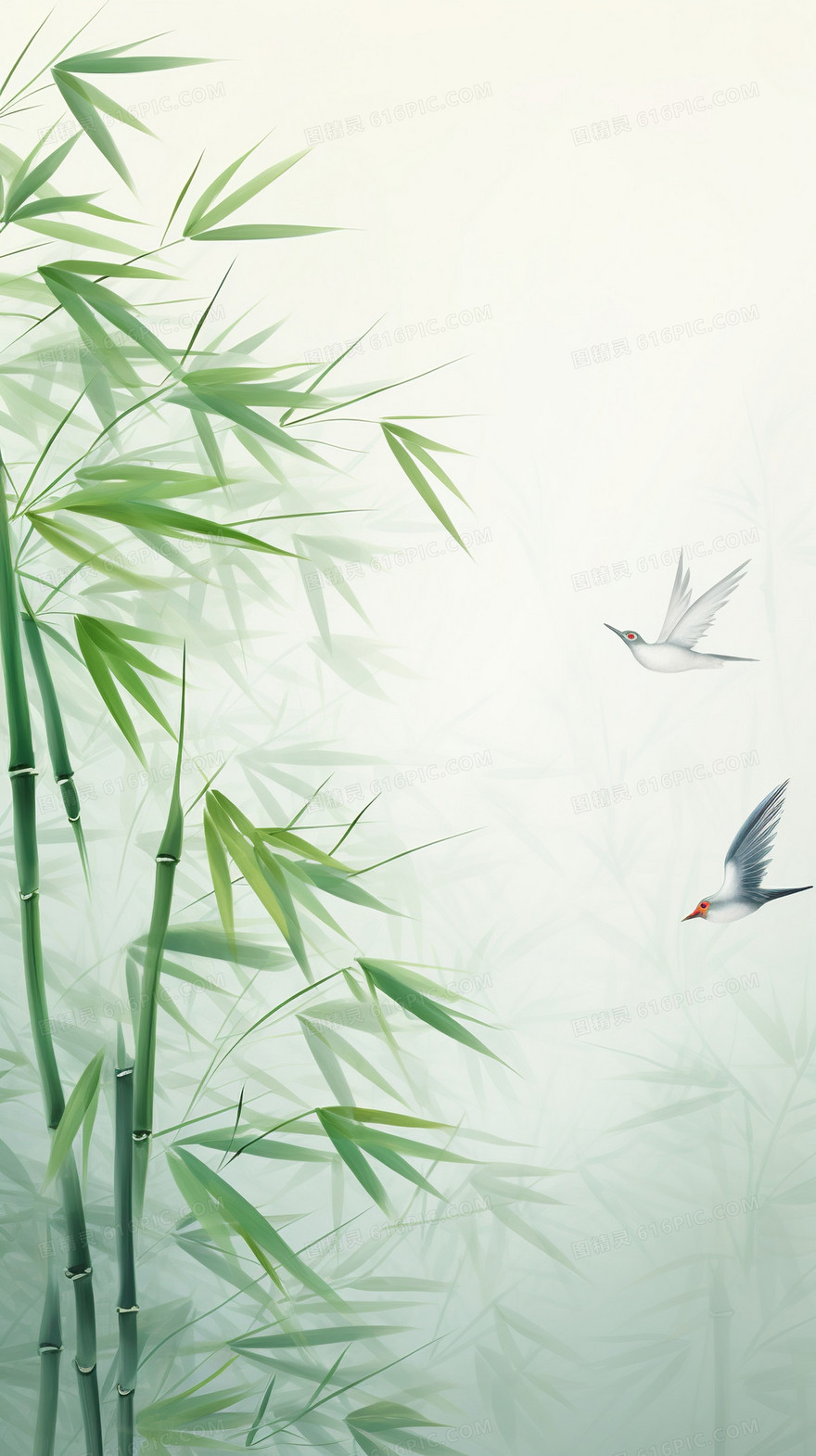 春天弥散风植物花草清新背景