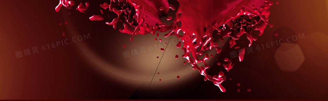 深色光晕葡萄酒背景banner