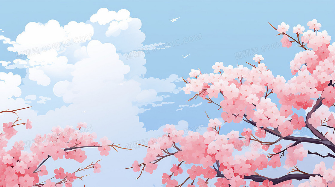 春天花卉风景背景