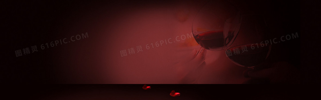 酒红暗色酒杯海报背景