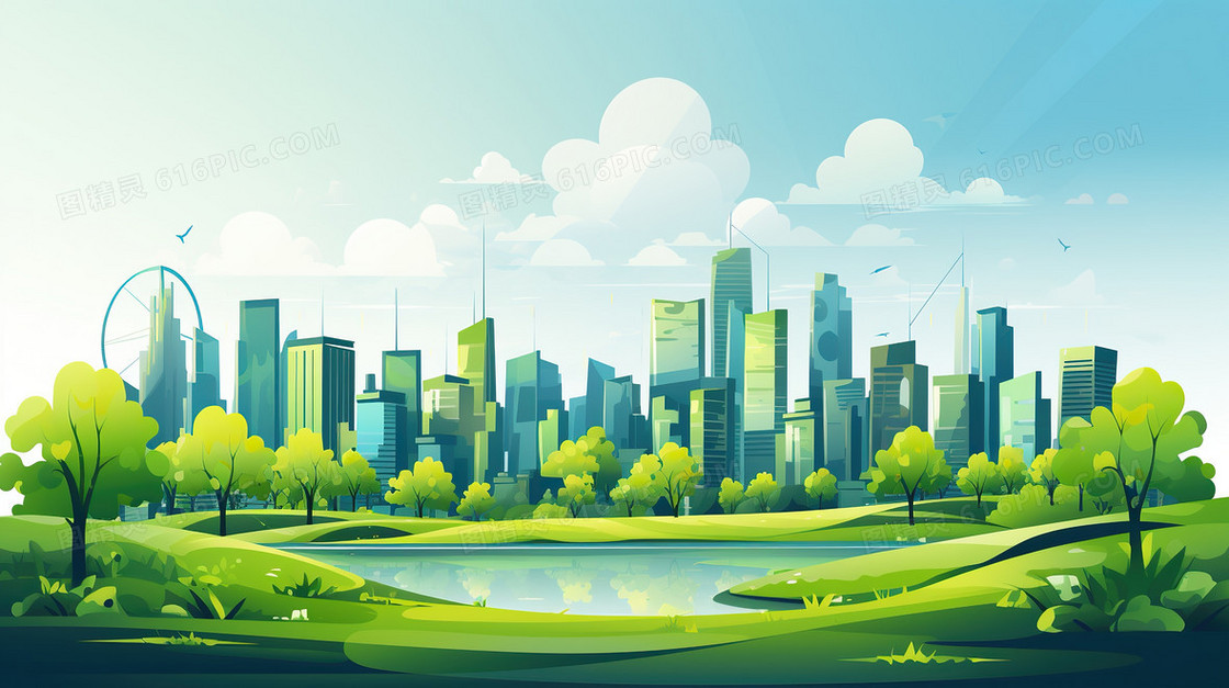 绿色环保公益城市节能背景