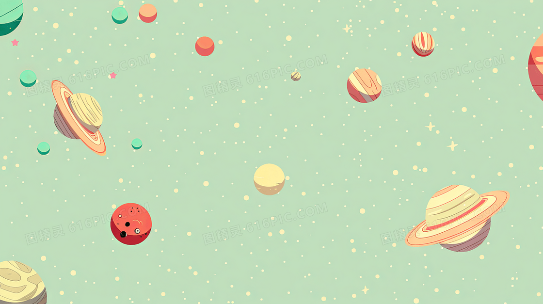 卡通简约星球背景