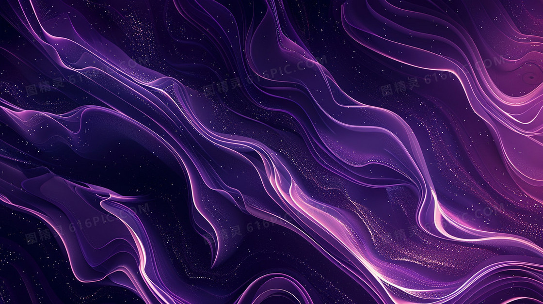 紫色曲线变幻线纹理简约背景