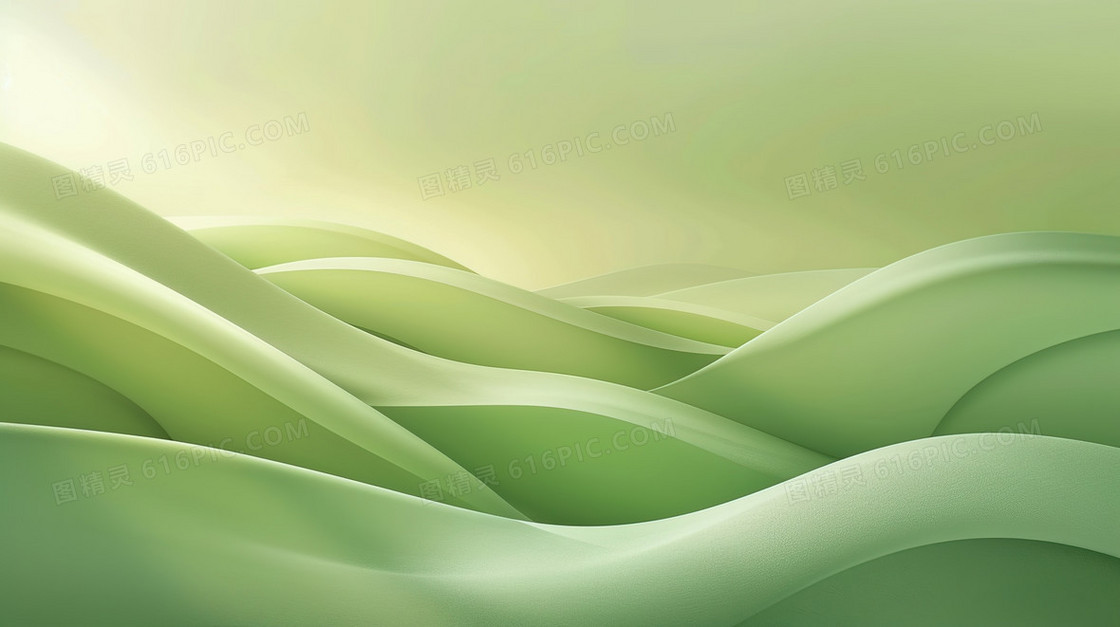 绿色简约起伏曲线纹理质感背景