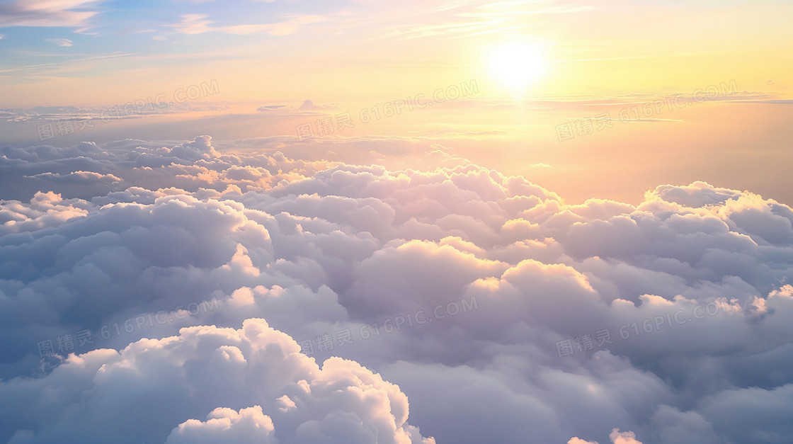 云层日出天空简约背景