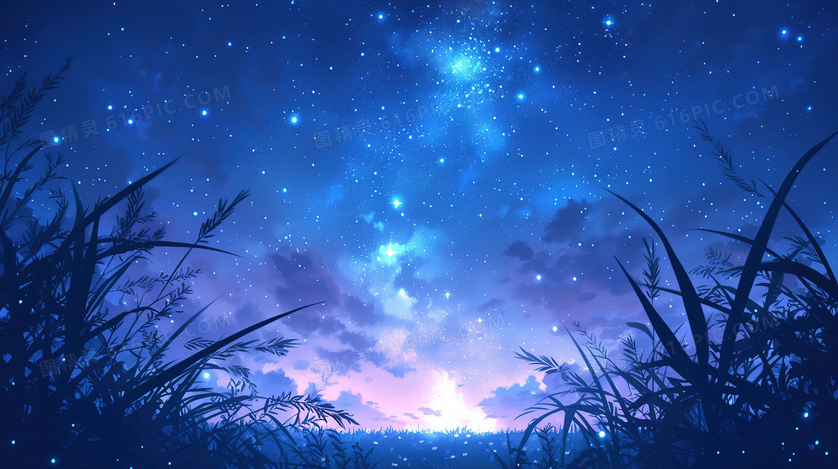 蓝色唯美星空浪漫背景背景图片下载_2912x1632像素JPG格式_编号vwkfppyqe_图精灵