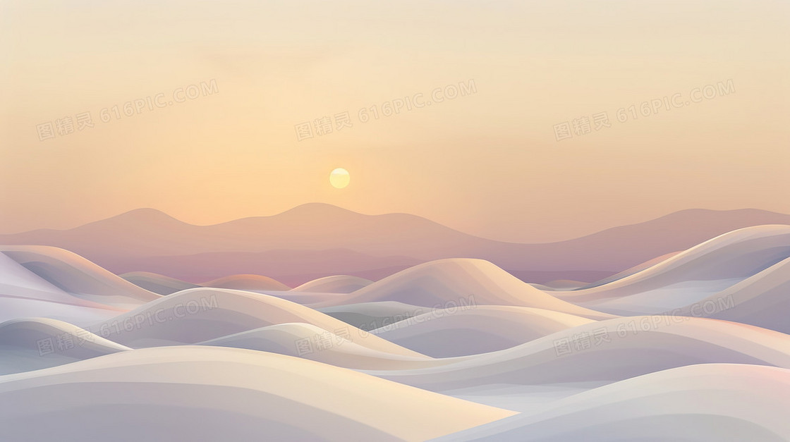 白色起伏山脉简约背景