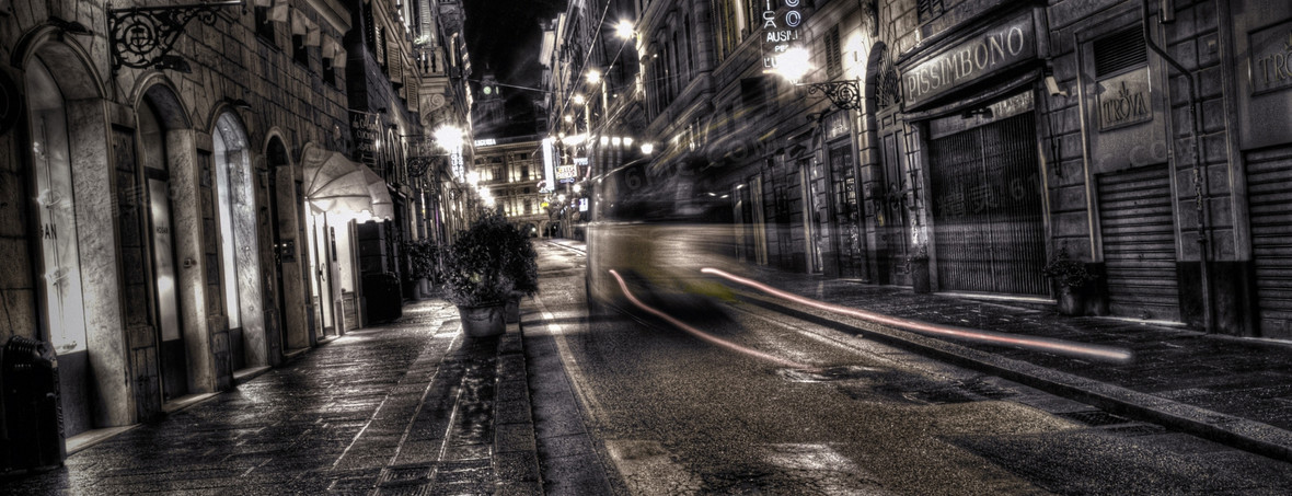 欧式街景banner背景