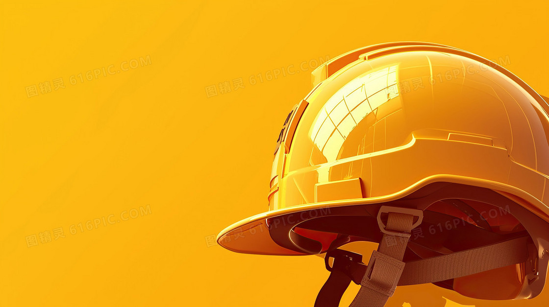 黄色安全帽安全生产背景