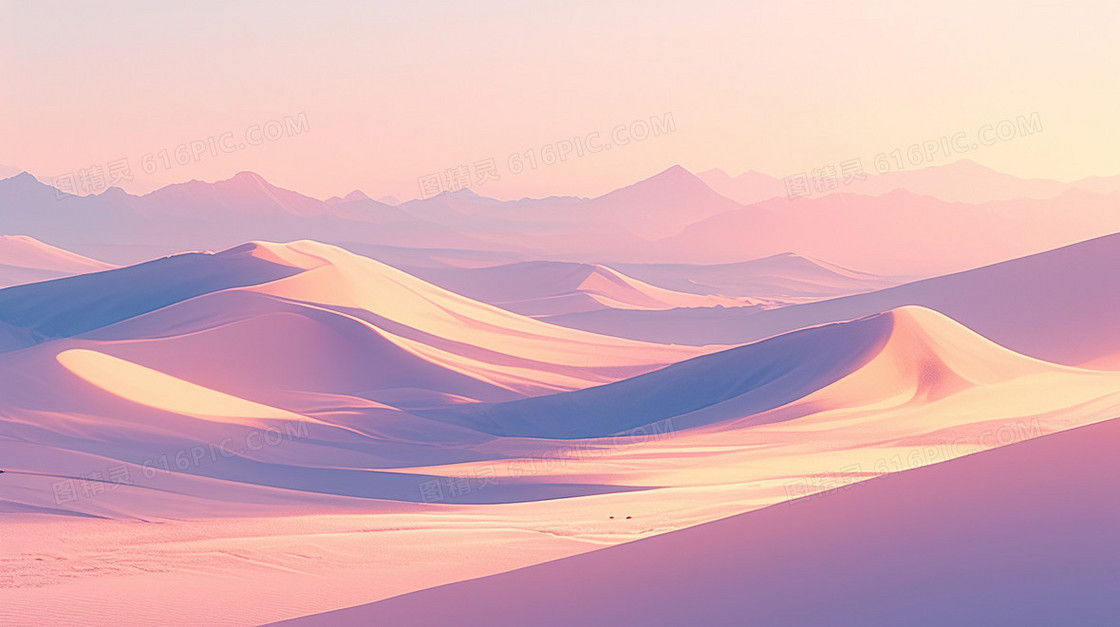 简约彩色沙漠背景