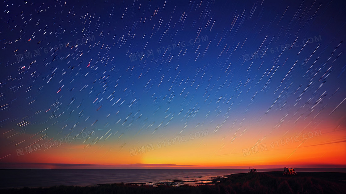 夜空的动感星迹背景