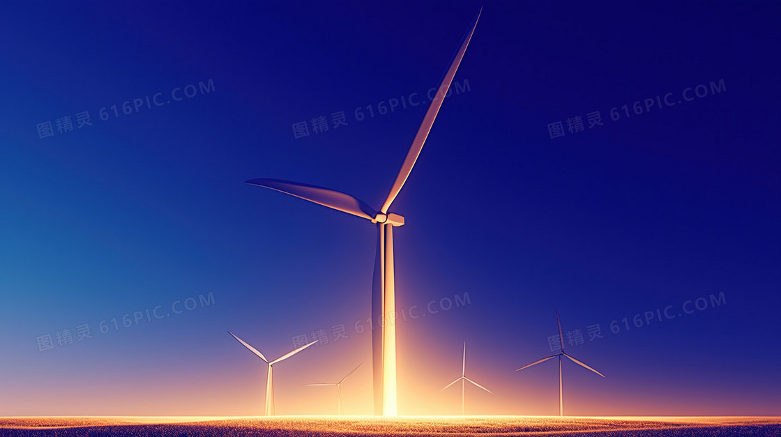 节能环保风力发电背景