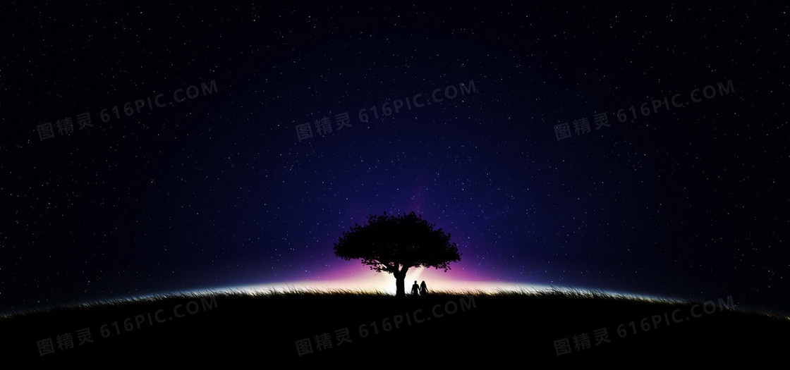七夕情侣创意背景
