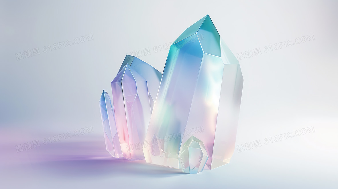 透明质感水晶宝石浪漫背景背景图片下载_2912x1632像素JPG格式_