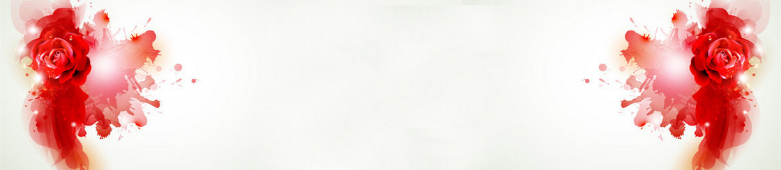 香水红色花卉玫瑰唯美背景banner