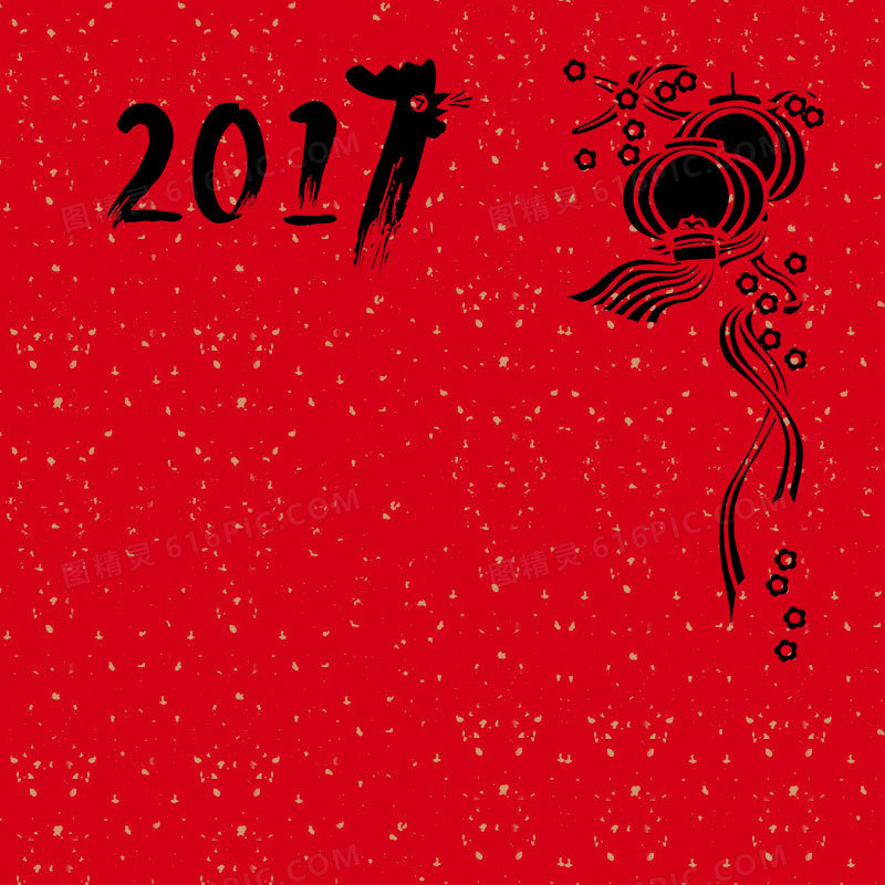2017鸡年灯笼主图背景素材