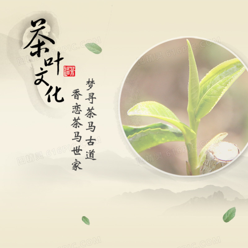 茶文化中国风背景图