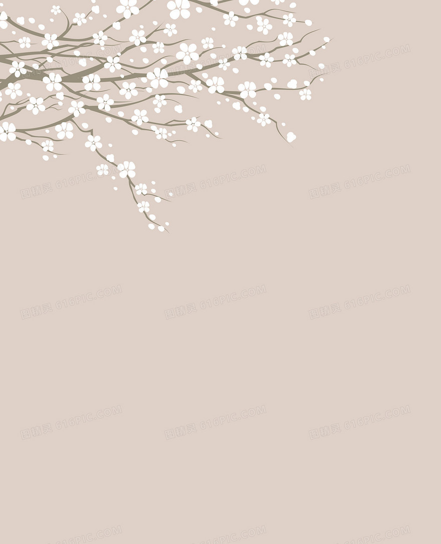 矢量日系手绘樱花背景素材