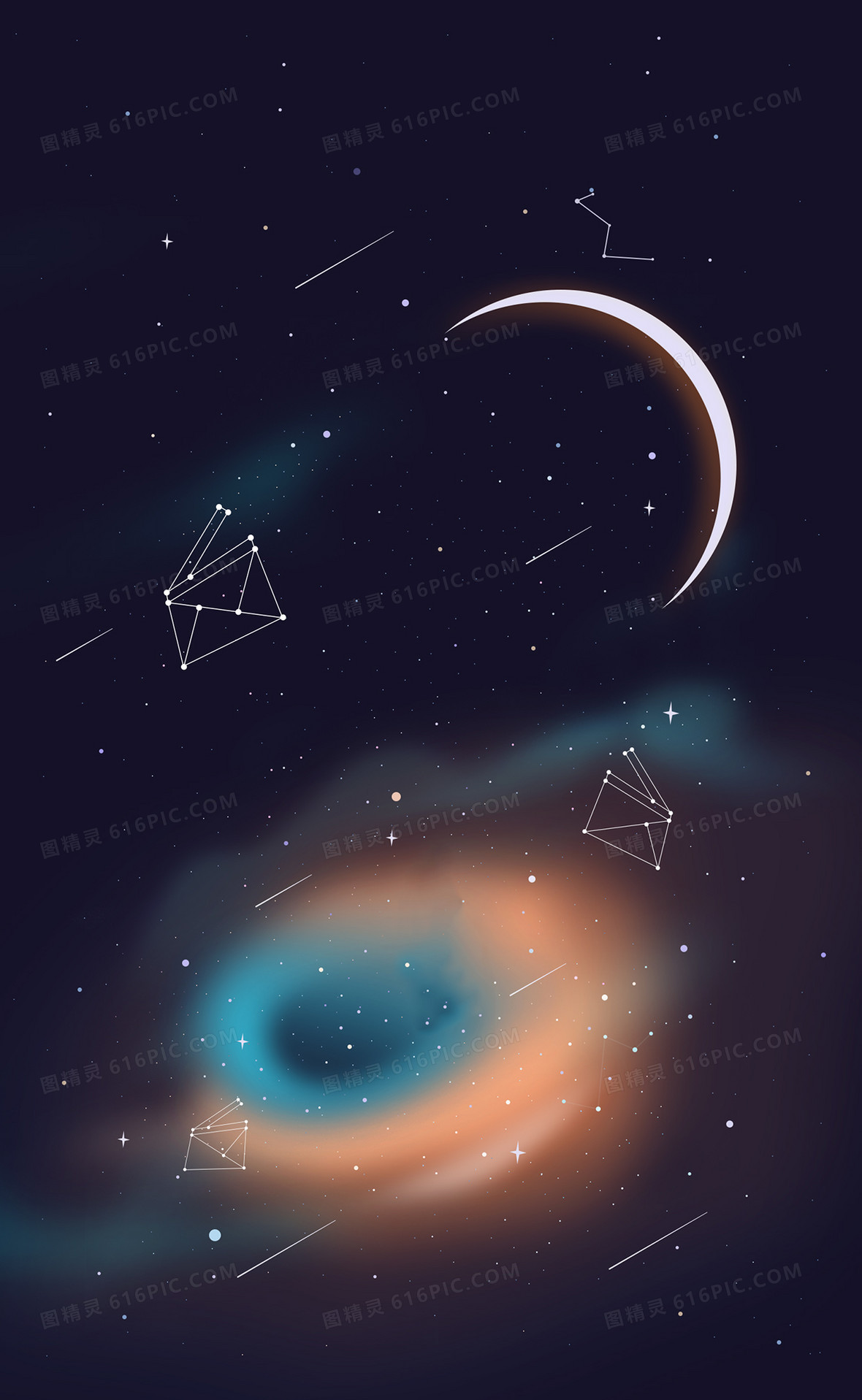 彩色星空h5背景